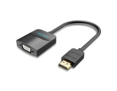 CONVERSOR HDMI/M A VGA/H JACK 3.5/H 0.15 M NEGRO VENTION - Negro