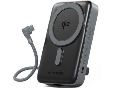 Powerbank Vention 10000mAh 35W Wireless Gris - Carga rápida