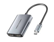 Cable Conversor Vention ACZHB/ USB Tipo-C Macho - 2x HDMI Macho