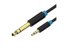 Cable Estéreo Vention 1m, Jack 6.5 Macho - Jack 3.5 Macho