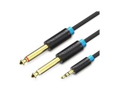 Cable Estéreo Vention BACBH 2m - Jack 3.5 Macho a 2x Jack 6.5 Macho