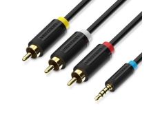 Cable Estéreo Vention Jack 2.5 Macho a 3x RCA Macho - 1.5m