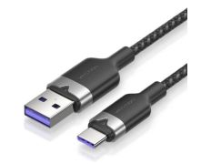 Cable USB Tipo-C Vention CTOBF - USB 2.0 Macho, Hasta 100W, 480Mbps, 1m