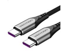 Cable USB 2.0 Tipo-C Vention TAEHG/ USB Tipo-C Macho - USB Tipo-C Macho/ Hasta 100W/ 480Mbps/ 1.5m