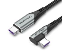 CABLE USB-C Angulo Recto a USB-C 0.50m 100W Gris Vention