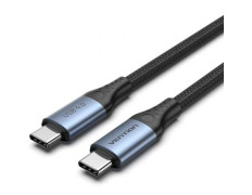 Cable USB 4.0 Tipo-C 5A Vention TAVHF/ USB Tipo-C Macho - USB Tipo-C Macho/ Hasta 240W/ 40Gbps/ 1m