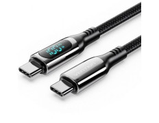 Cable USB Tipo-C Vention TAYBAV 5A 100W - Macho a Macho 100W/480Mbps/1.2m con Pantalla LED