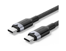 Cable USB 2.0 Tipo-C 5A Vention TRIBF/ USB Tipo-C Macho - USB Tipo-C Macho/ Hasta 240W/ 480Mbps/ 1m