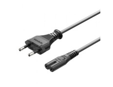 Cable Alimentación Vention Forma 8 Macho CEE7/16 - Hembra C7