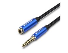 Cable de Audio Estéreo Jack 3.5mm Macho a Hembra 0.5m Azul Vention