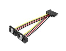 Cable de Alimentación Vention SATA/M a 2xSATA/H 0,15m Negro