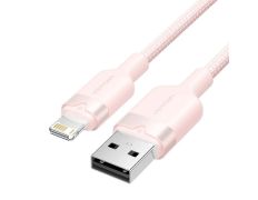 CABLE USB LIGHTNING TRENZADO 2.0 1M ROSA Vention