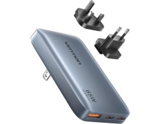 Cargador de Pared Universal GaN Vention para Viaje - 2xUSB Tipo-C 1x USB