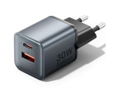 Cargador de Pared GaN Vention FEWH0-EU con 1xUSB Tipo-C y 1xUSB