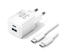 Cargador de Pared GaN Vention TZ-FEQW0-EU-01 con 1xUSB Tipo-C/ 1xUSB + Cable USB Tipo-C