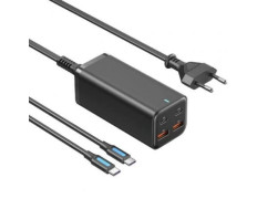 Cargador de Pared Vention Negro 100W 2xUSB-C + 2xUSB-A con Cable USB-C