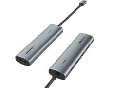 Docking USB Tipo-C Vention - 3xUSB/ 1xHDMI 4K/ 1xUSB Tipo-C PD
