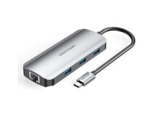 Docking USB Tipo-C Vention TOHHB - HDMI 4k, USB, RJ45, USB PD - Conectividad Laptop