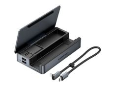 Docking USB Tipo-C para Steam Deck Vention, Switch - 2xHDMI 4K, 3xUSB, 1xUSB Tipo-C PD, RJ45, Lector Tarjetas