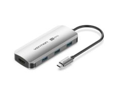 Docking USB Tipo-C Vention 1xHDMI 4K/ 3xUSB/ 1xUSB Tipo-C PD
