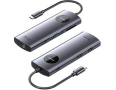 Docking USB Tipo-C Vention TQVHB con 2xHDMI 4K, 3xUSB, 1xRJ45, 1xLector de Tarjetas y 1xUSB Tipo-C PD