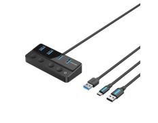 Hub USB Vention CHWBF 3.0 4xUSB Tipo-C PD 1xUSB