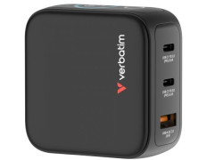 Cargador de Pared Universal GaN para Viaje Verbatim Mini GaN Charger Con Pantalla/ 2xUSB Tipo-C/ 1xUSB
