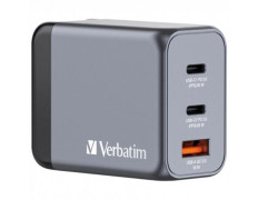 Cargador de Pared Universal GaN Verbatim GNC-65 con 2xUSB Tipo-C/ 1xUSB para Viaje