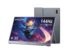 Monitor Portátil Arzopa Z1FC 16,1" FHD IPS 144Hz HDR Gris con Funda de Transporte
