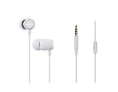 Auricular Intrauditivo Aiwa ESTM-20WH Altavoz Neodimio 10mm Cable Sin Enredos Micrófono Aluminio