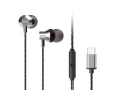 AURICULAR INTRAUDITIVO USB-C AIWA ESTM-50USB-C/SL COLOR PLATA MICROFONO INTEGRADO MANDO A DISTANCIA