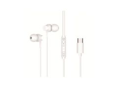 Auricular Conceptronic Brendan03W USB-C Intrauditivo con Micrófono y Controles - Color Blanco