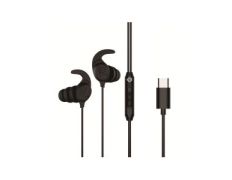 Auriculares Intrauditivos USB-C CONCEPTRONIC BRENDAN05B 1.2m con Micrófono y Controles - Color Negro