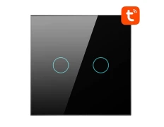 Interruptor Táctil Inteligente Avatto TS02-EU-B2 2 Botones WiFi Negro