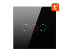 Interruptor Táctil Inteligente Avatto TS02-EU-B3 WiFi 3 Botones - Negro