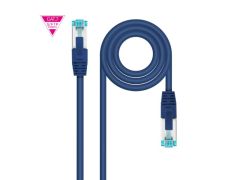 Cable de Red Latiguillo Cat7 Nanocable AWG26 0.25m Azul LSZH SFTP PIMF - 600MHz