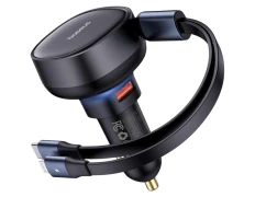 Cargador de coche Baseus Enjoyment 60W 1xUSB-C 1xConector Lightning/USB-C