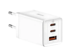 Baseus GaN5 Pro 65W Cargador de Pared Blanco 2xUSB-C 1xUSB-A