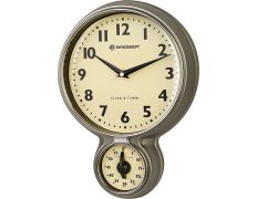 Bresser Reloj Clásico Acero Inoxidable Estilo Retro