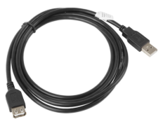 Lanberg CA-USBE-10CC-0018-BK cable USB 1,8 m USB 2.0 USB A Negro