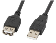 CABLE USB-A M/F 2.0 5M NEGRO