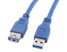 Lanberg - CA-US3E-10CC-0018-B cable USB 1,8 m USB A Azul