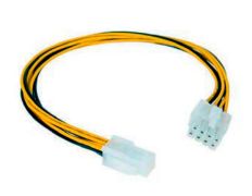 Cable Alimentación 4 Pines Hembra a 4+4 Pines Macho - 15cm - Nanocable
