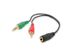 CABLE AUDIO Mini Jack 3.5mm Hembra a 2 Jack 3.5mm Macho