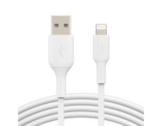 CABLE USB-A A LIGHTNING 1M BELKIN BOOST CHARGE BLANCO - Accesorio de Carga y Transferencia de Datos para Dispositivos Apple