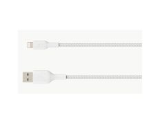 Cable Belkin USB-A a Lightning 1M Blanco Trenzado Boost Charge