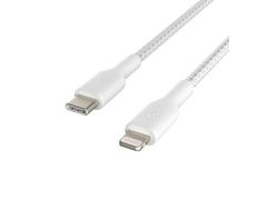 Cable USB-C a Lightning Belkin 1m Trenzado Boost Charge Blanco