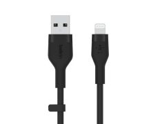 Cable USB-A a Lightning Belkin 1M Silicona Clip Negro - Modelo CAA008BT1MBK