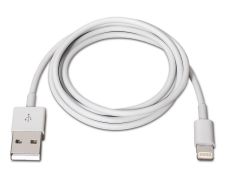 Cable Datos/Cargador USB Lightning 1M Blanco - Nanocable