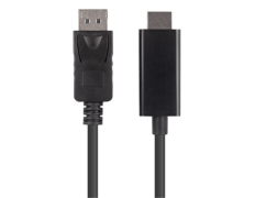 Lanberg - CA-DPHD-11CC-0030-BK cambiador de género para cable DisplayPort HDMI